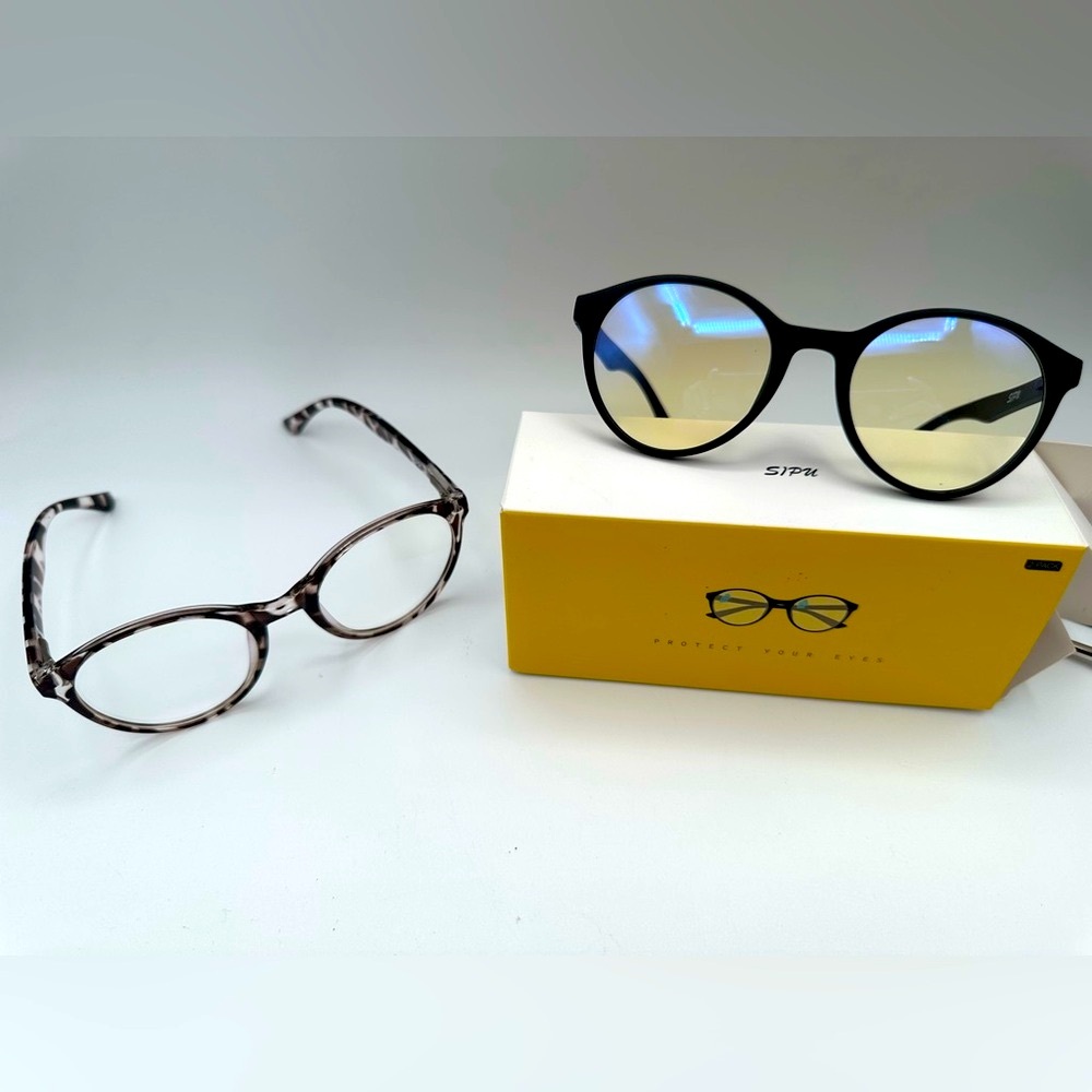 SIPU Blue Light Blocking Glasses, Computer Glasses (2pack w/Accessories)